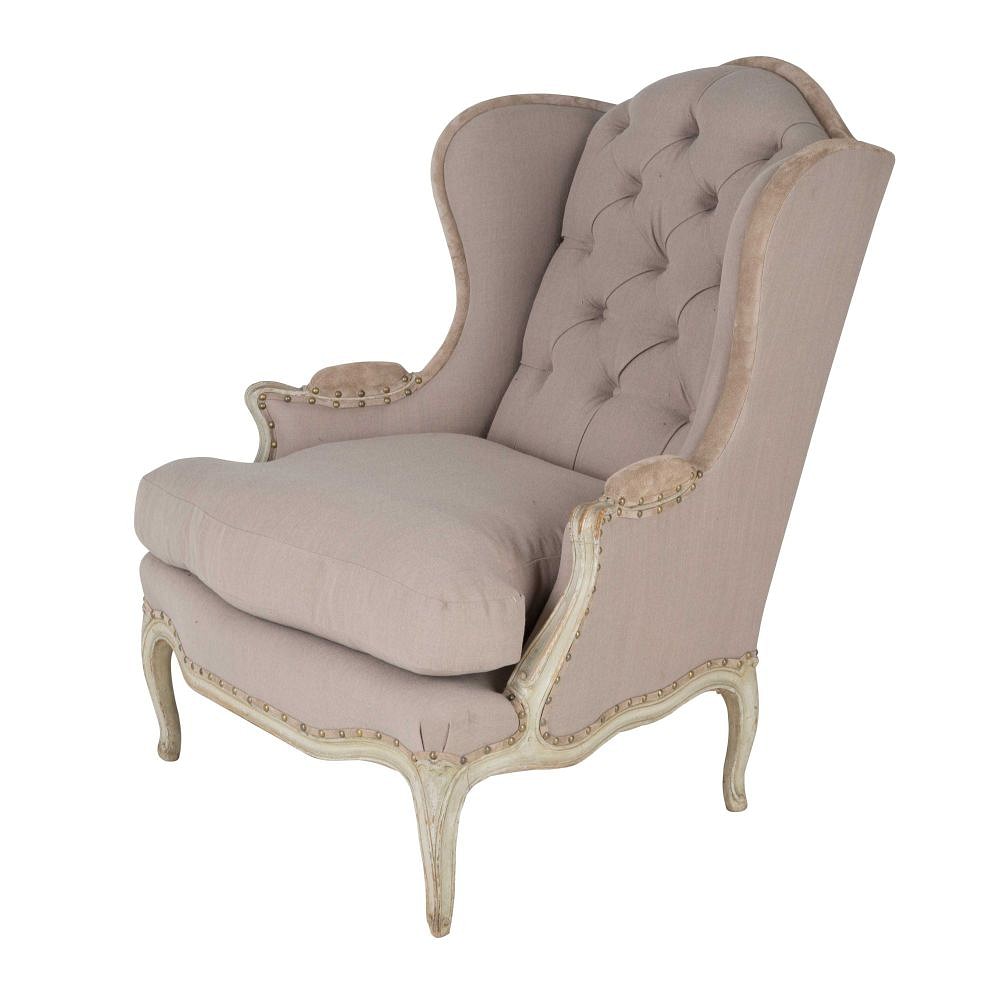French Painted Button Back Armchair CH0659363