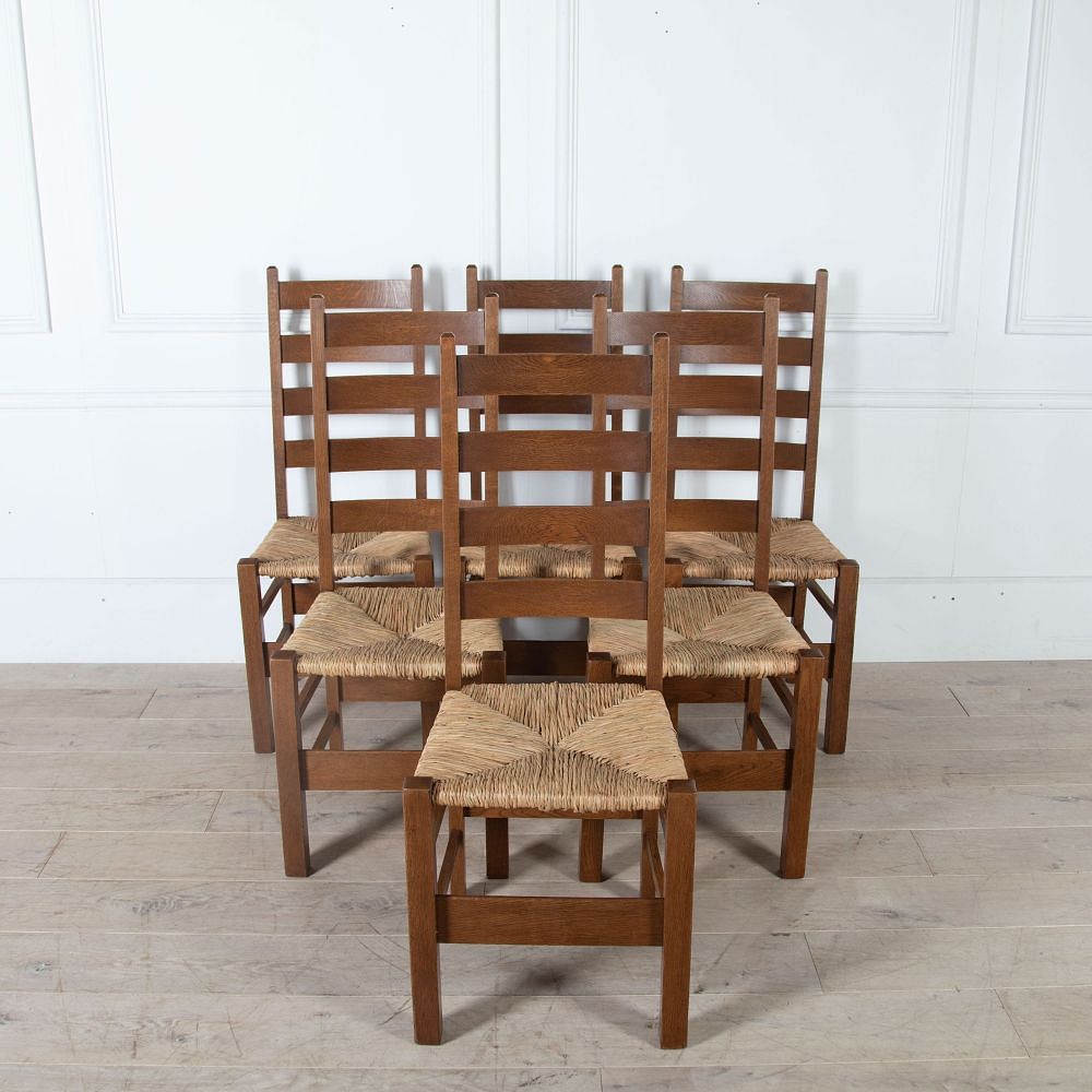 Heals Letchworth Oak Dining Chairs CD0561121