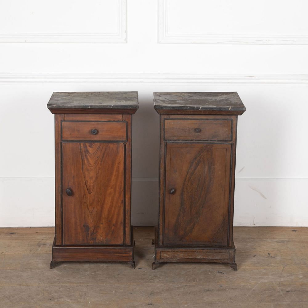 18th Century Pair of French Directoire Tole Bedside tables BD3730917