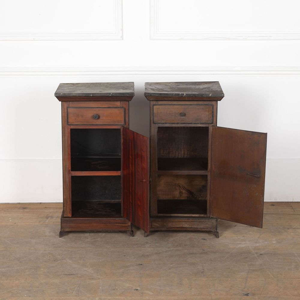 18th Century Pair of French Directoire Tole Bedside tables BD3730917