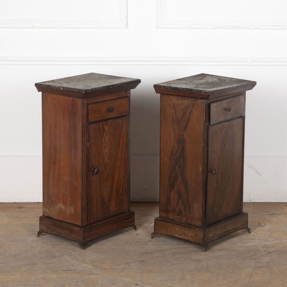 18th Century Pair of French Directoire Tole Bedside tables BD3730917