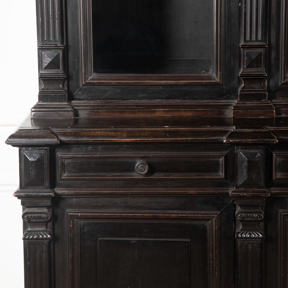 19th Century French Ebonised Breakfront Bookcase BK4831257