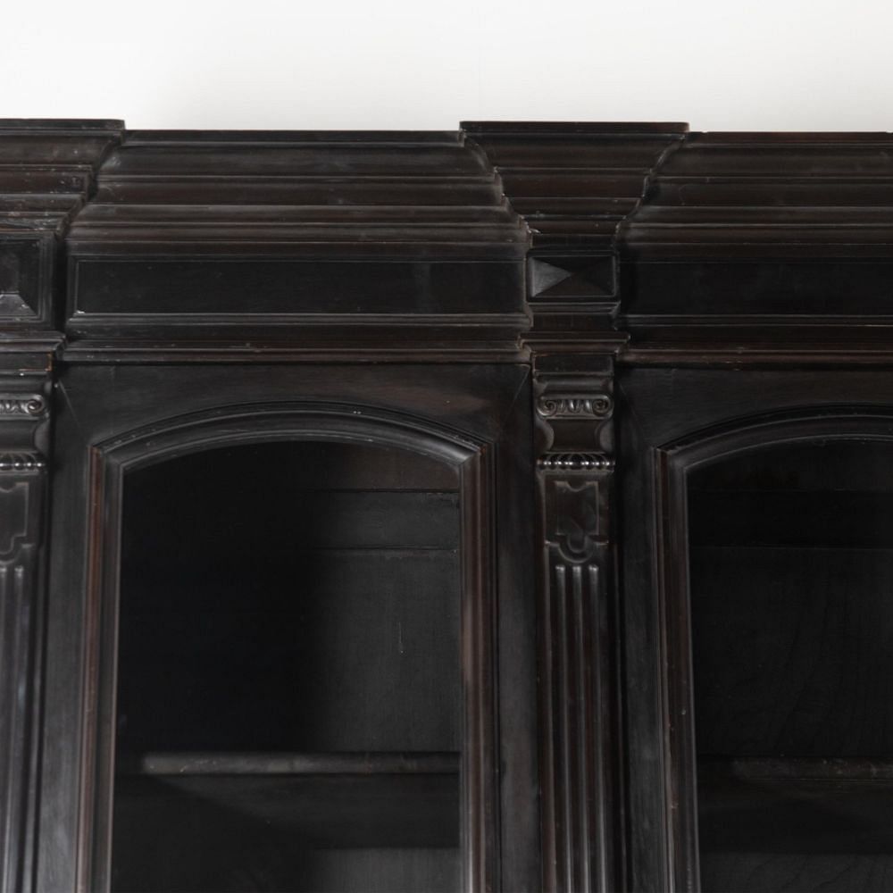 19th Century French Ebonised Breakfront Bookcase BK4831257