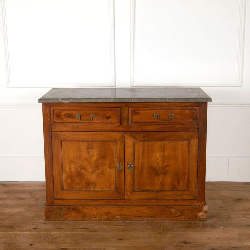 19th Century French Buffet with Grey Granite Top BU287355