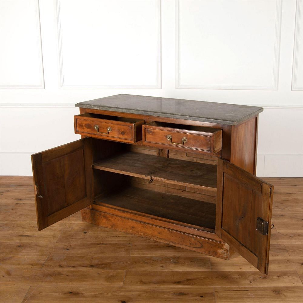 19th Century French Buffet with Grey Granite Top BU287355