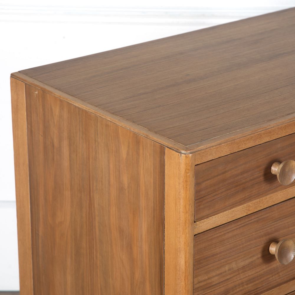 Pair of Mid-Century English Walnut Chests of Drawers CB2712589