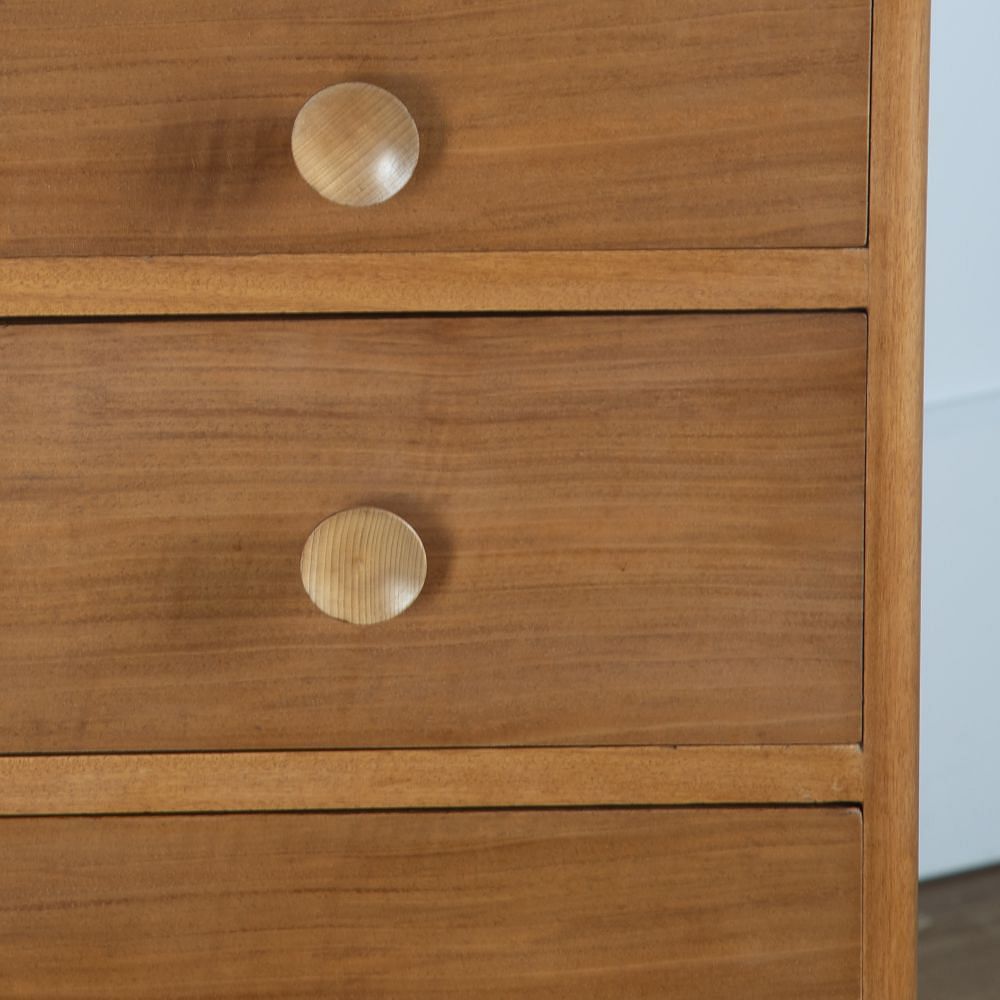 Pair of Mid-Century English Walnut Chests of Drawers CB2712589