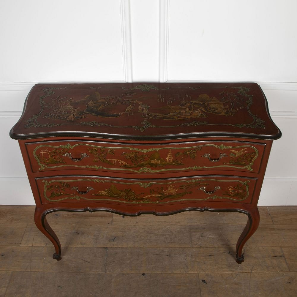 Large Louis XV Style Chinoiserie Two Drawer Venetian Commode CC3426496