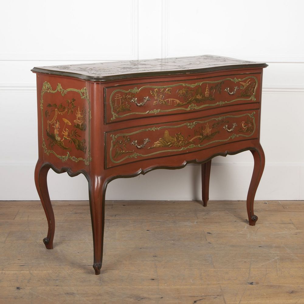 Large Louis XV Style Chinoiserie Two Drawer Venetian Commode CC3426496