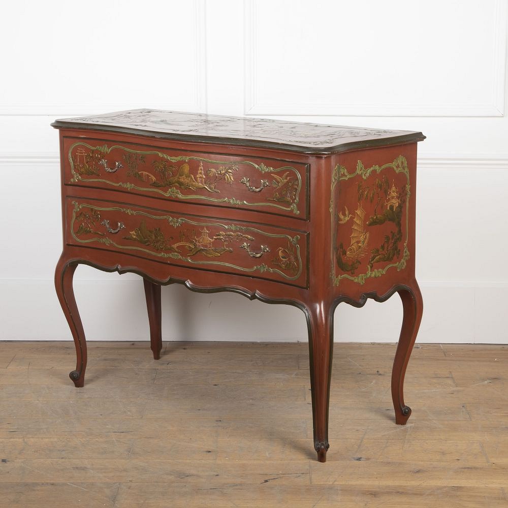 Large Louis XV Style Chinoiserie Two Drawer Venetian Commode CC3426496