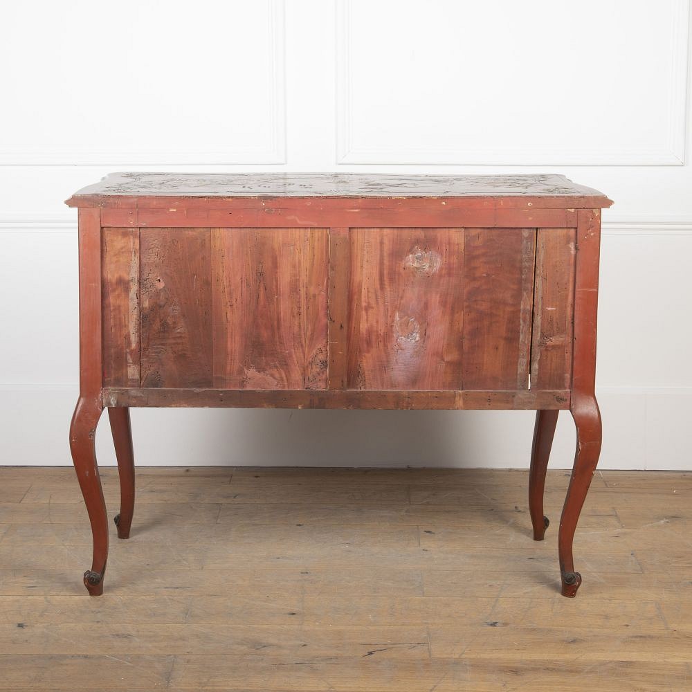 Large Louis XV Style Chinoiserie Two Drawer Venetian Commode CC3426496