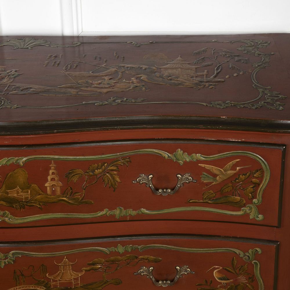 Large Louis XV Style Chinoiserie Two Drawer Venetian Commode CC3426496