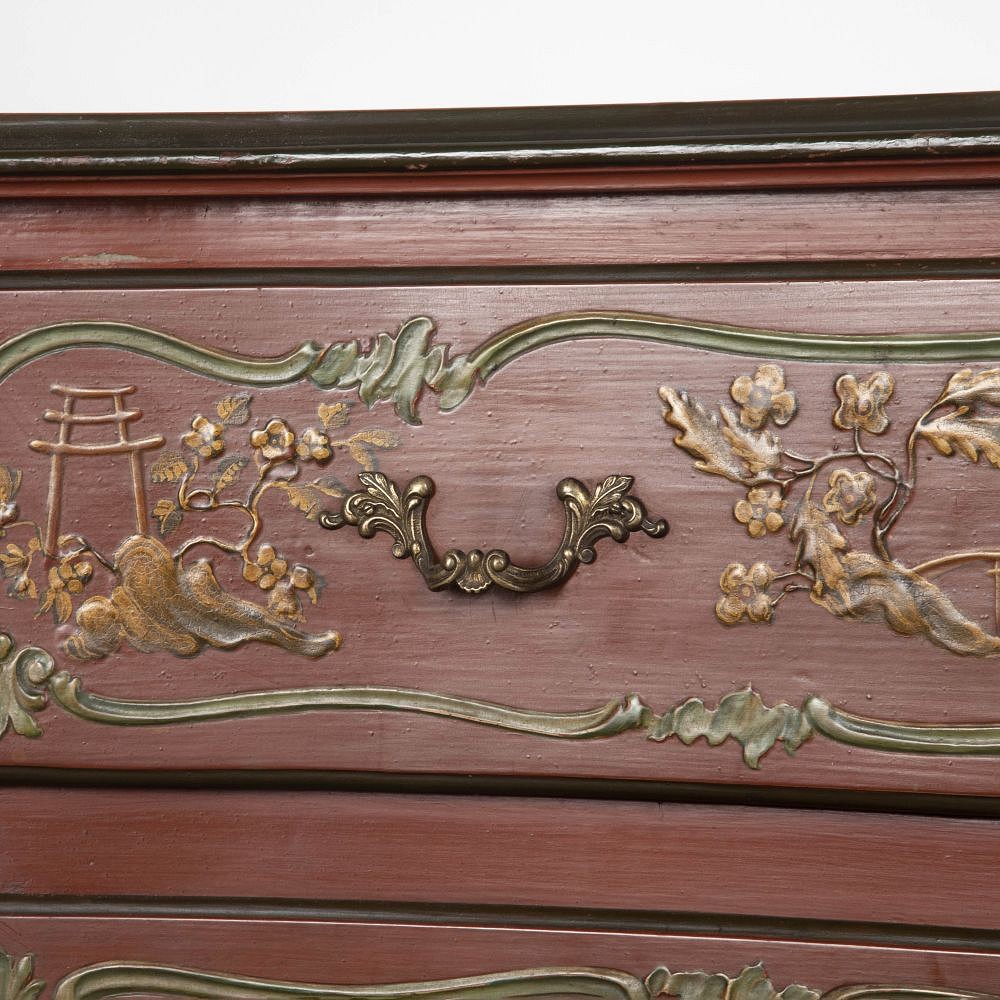 Large Louis XV Style Chinoiserie Two Drawer Venetian Commode CC3426496