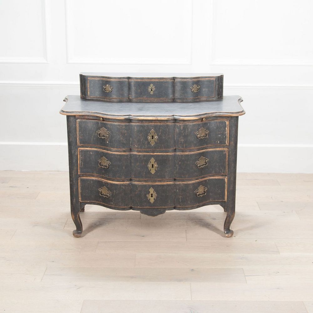 18th Century Swedish Rococo Black Commode CC6033647