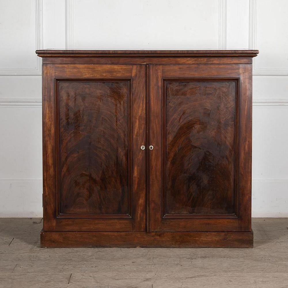 19th Century English Flame Mahogany Collectors Cabinet CC991764