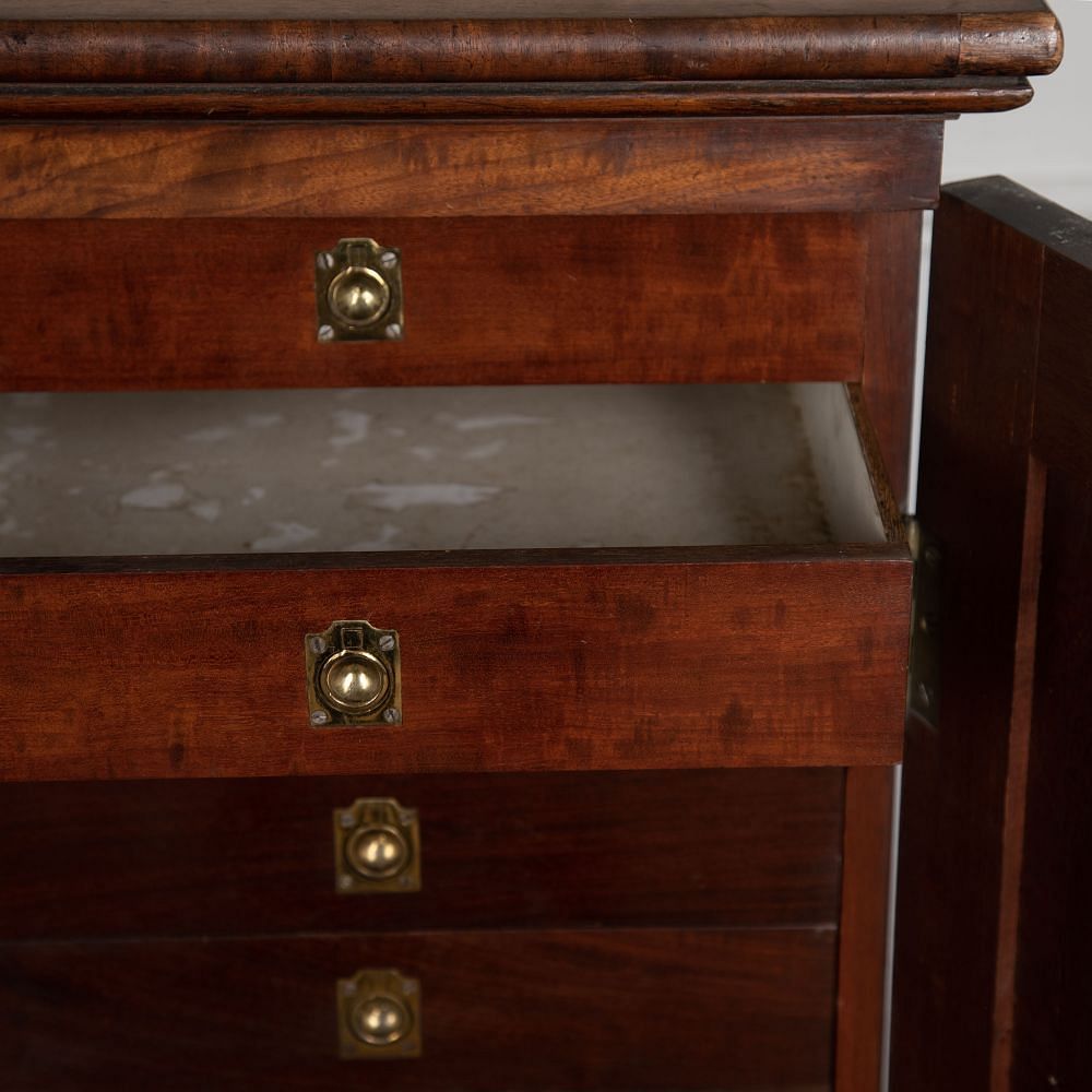 19th Century English Flame Mahogany Collectors Cabinet CC991764