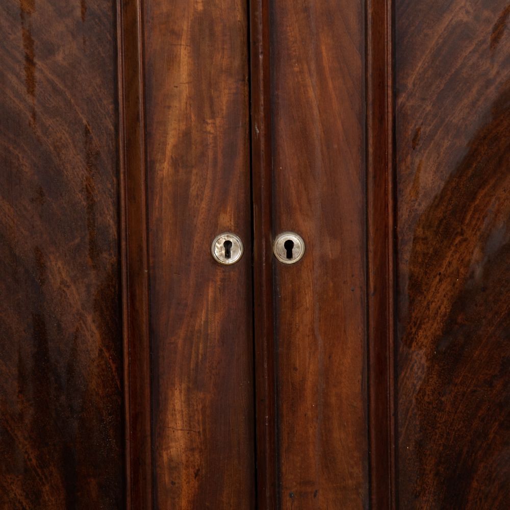 19th Century English Flame Mahogany Collectors Cabinet CC991764