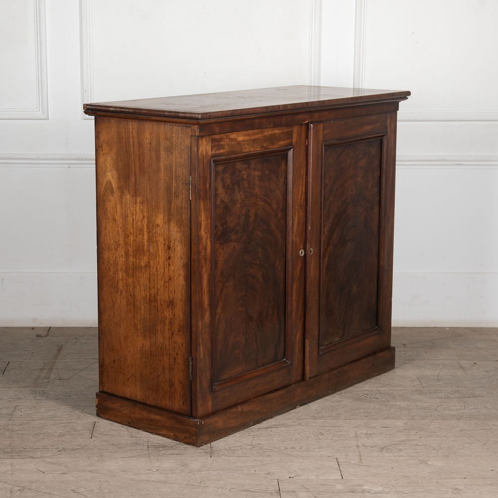 19th Century English Flame Mahogany Collectors Cabinet CC991764