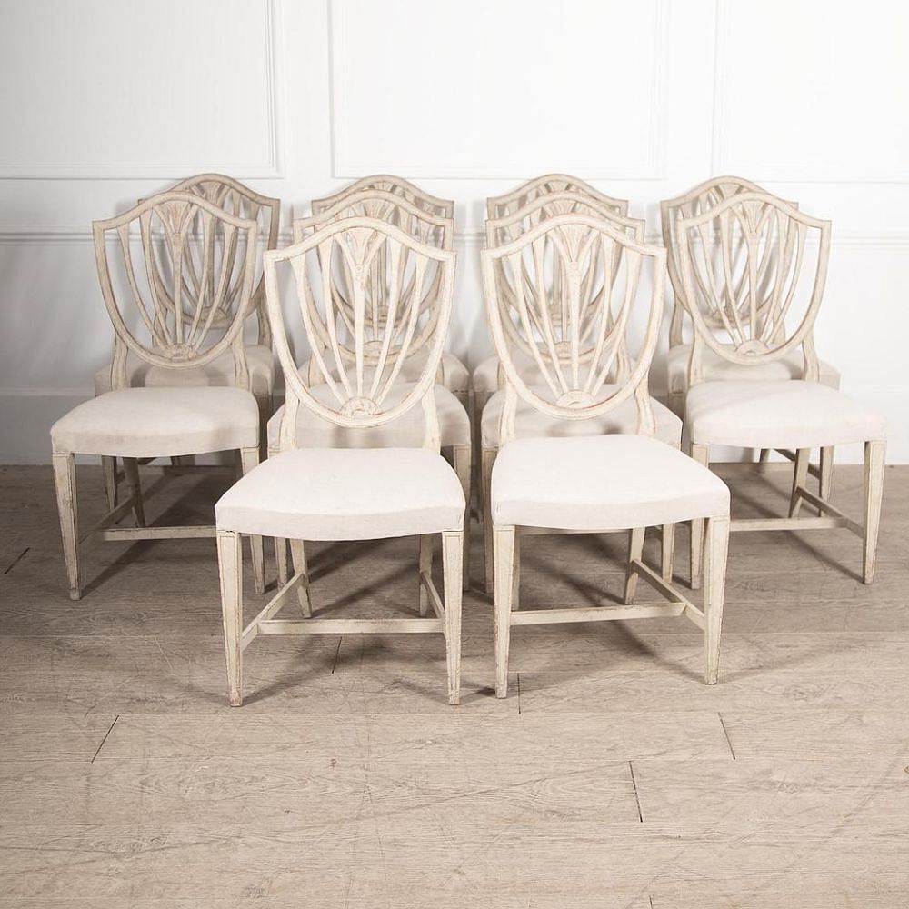 Set of Ten 19th Century Swedish Dining Chairs CD4430308