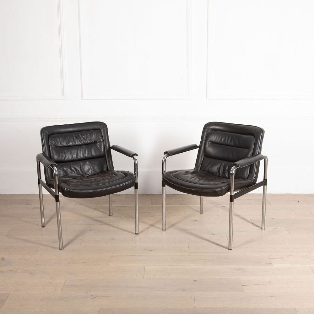 20th Century Chrome Steel Desk Chairs CH0433838