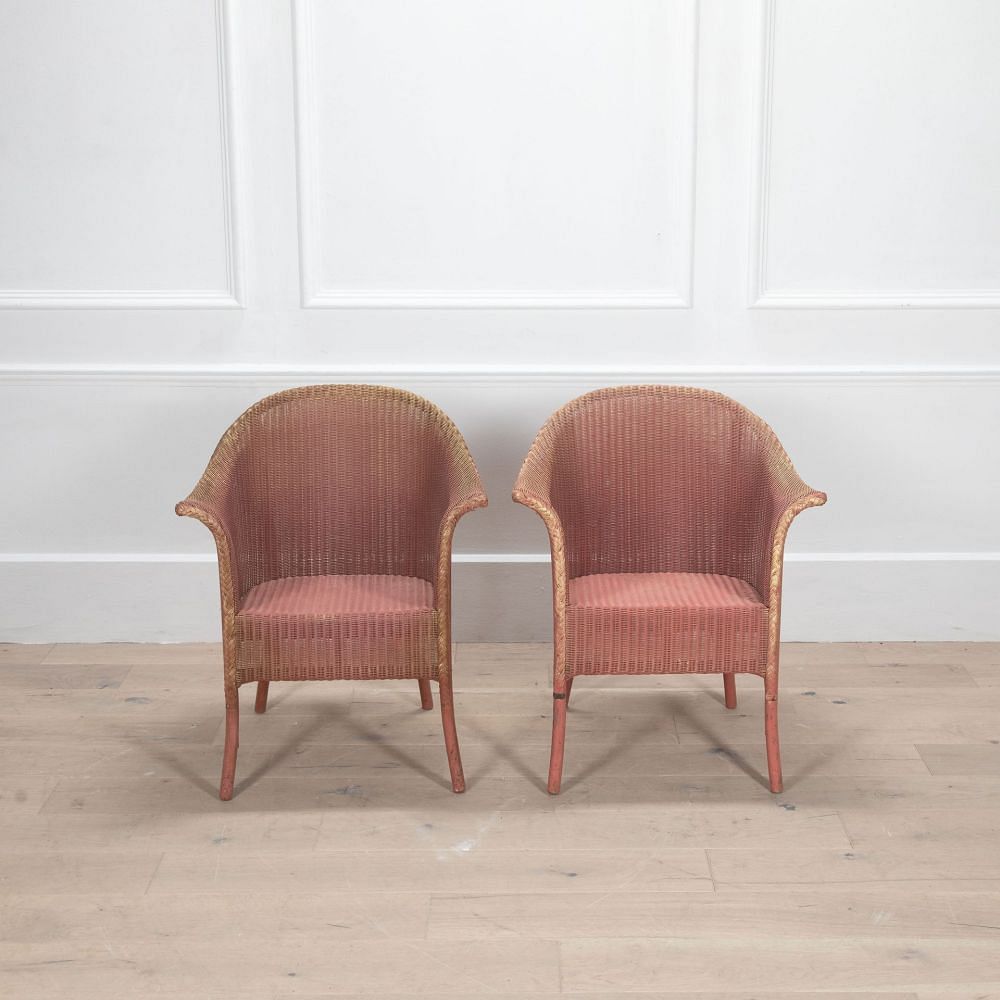 Pair of Lloyd Loom Armchairs CH0533928