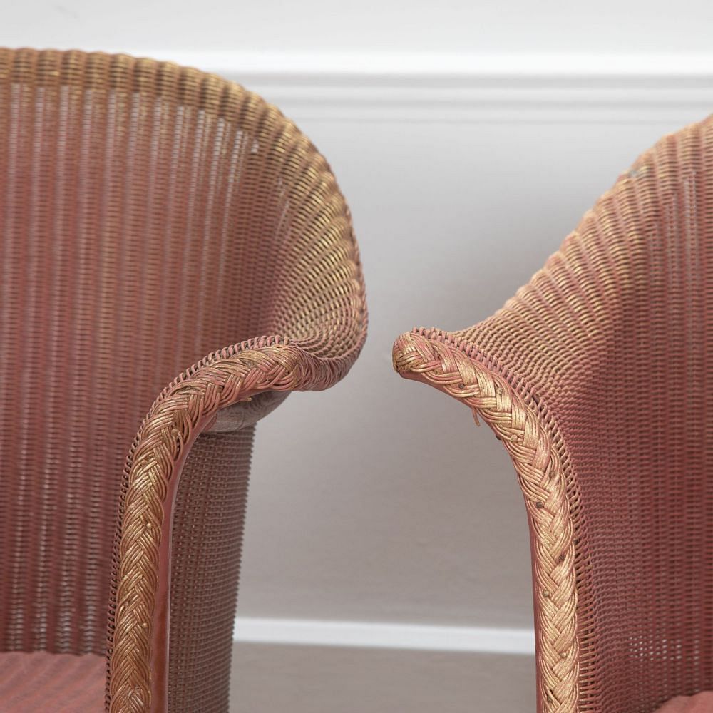 Pair of Lloyd Loom Armchairs CH0533928