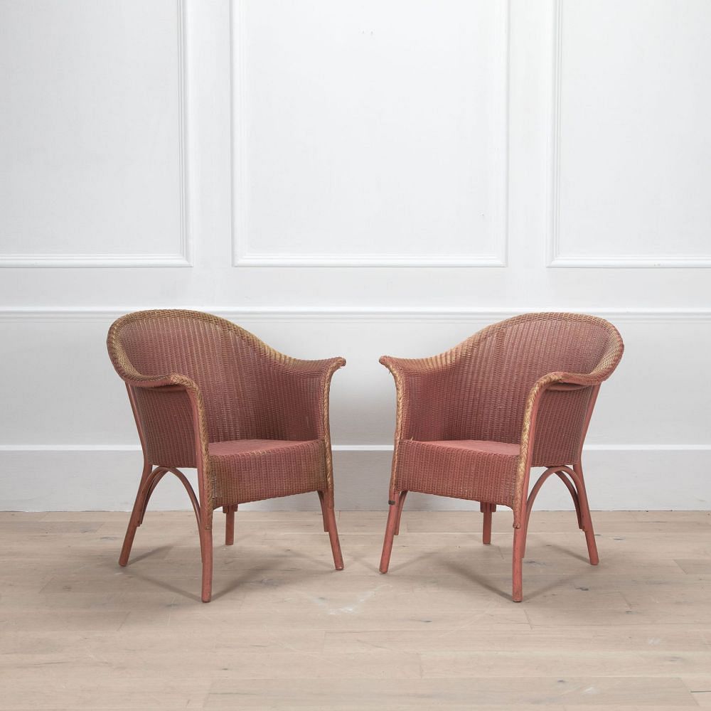 Pair of Lloyd Loom Armchairs CH0533928