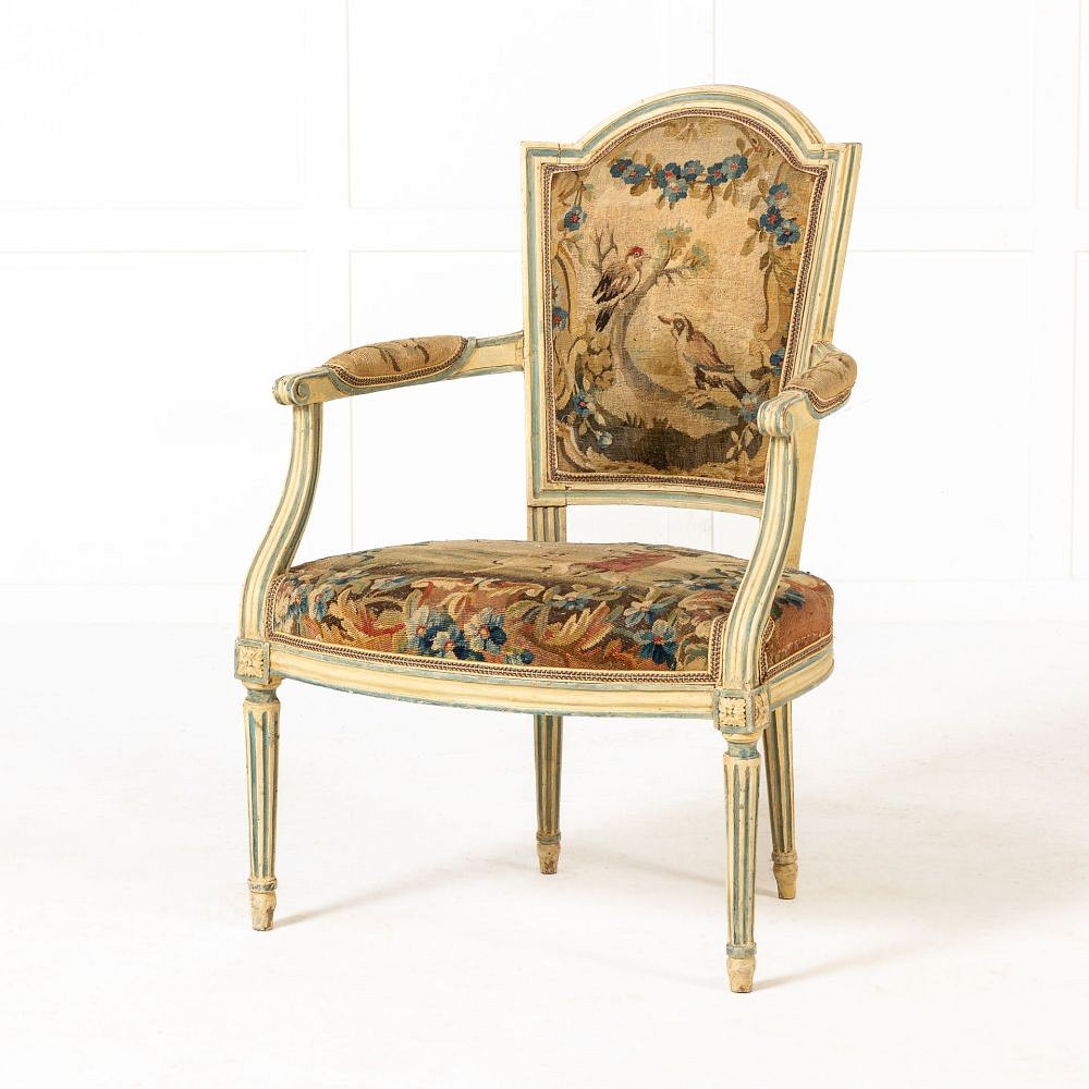 Pair of 18th Century French Painted Armchairs CH0639967