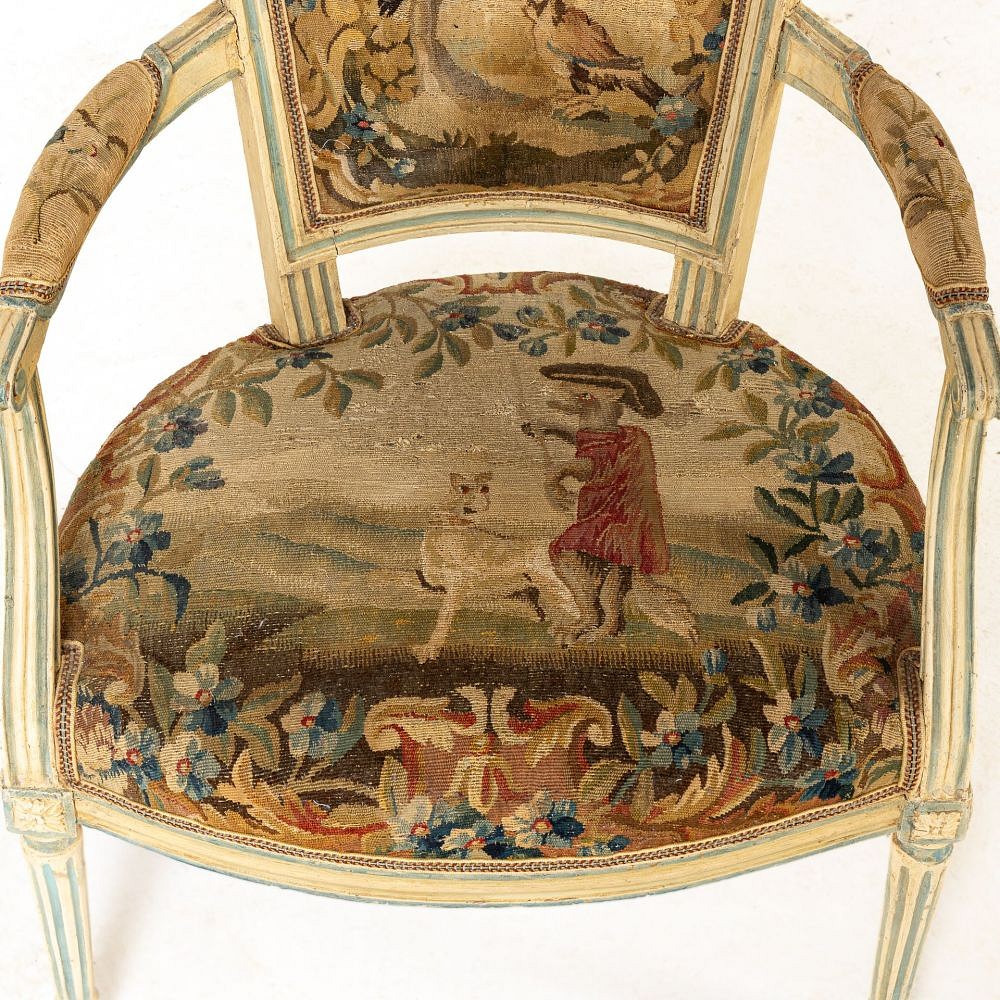 Pair of 18th Century French Painted Armchairs CH0639967