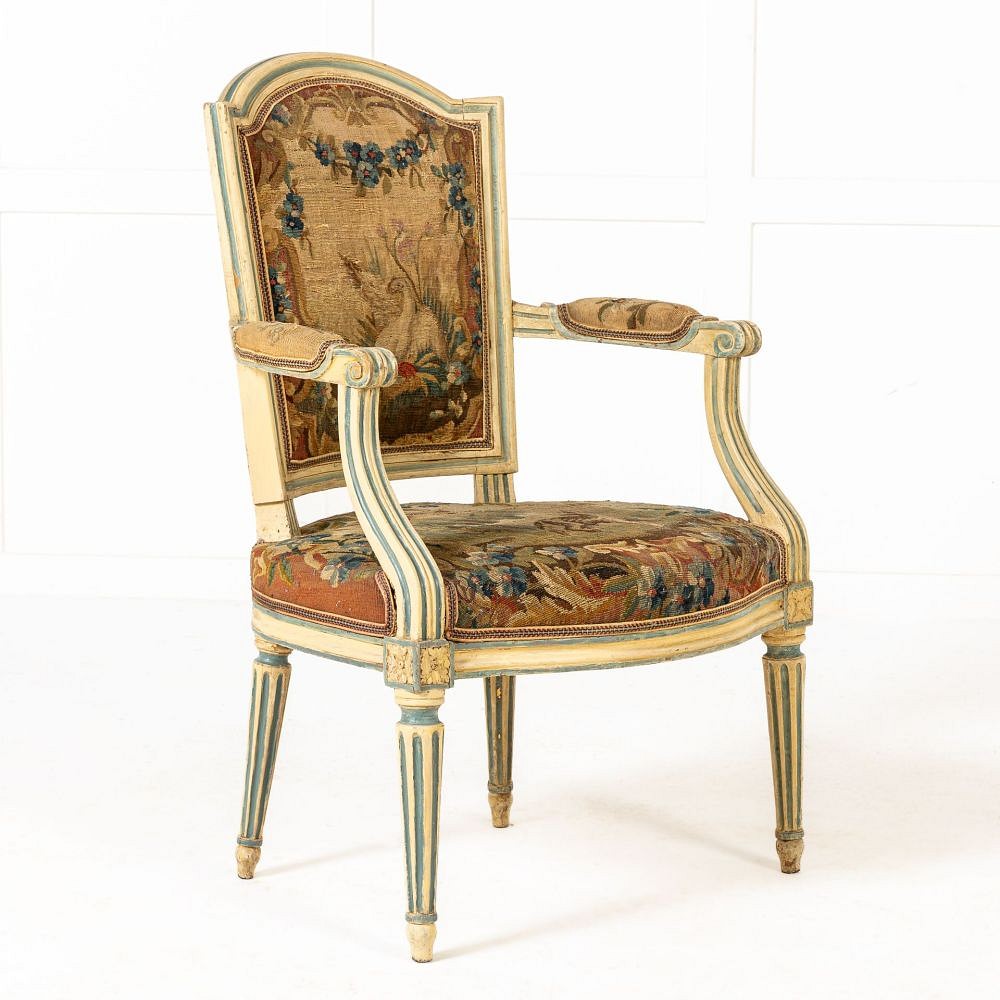 Pair of 18th Century French Painted Armchairs CH0639967