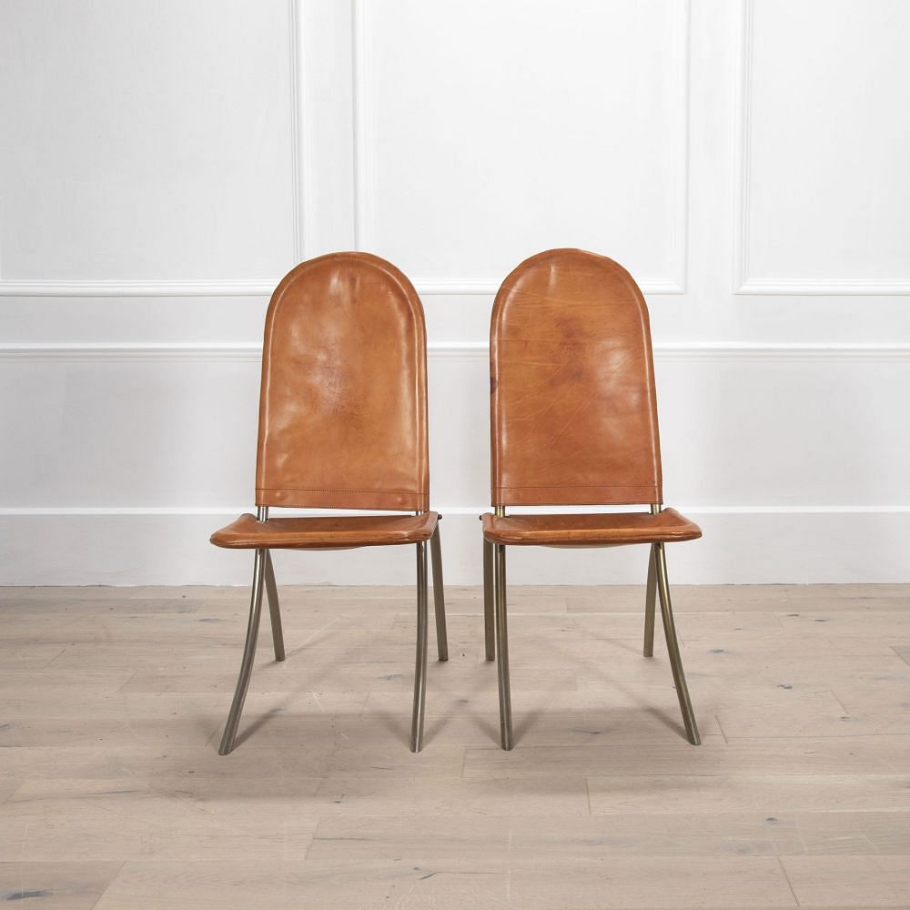 Pair of Mid-Century Italian 'Sedia Jacaré' Folding Chairs by Gabriella Crespi CH2933561