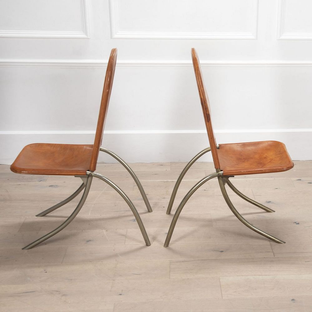 Pair of Mid-Century Italian 'Sedia Jacaré' Folding Chairs by Gabriella Crespi CH2933561