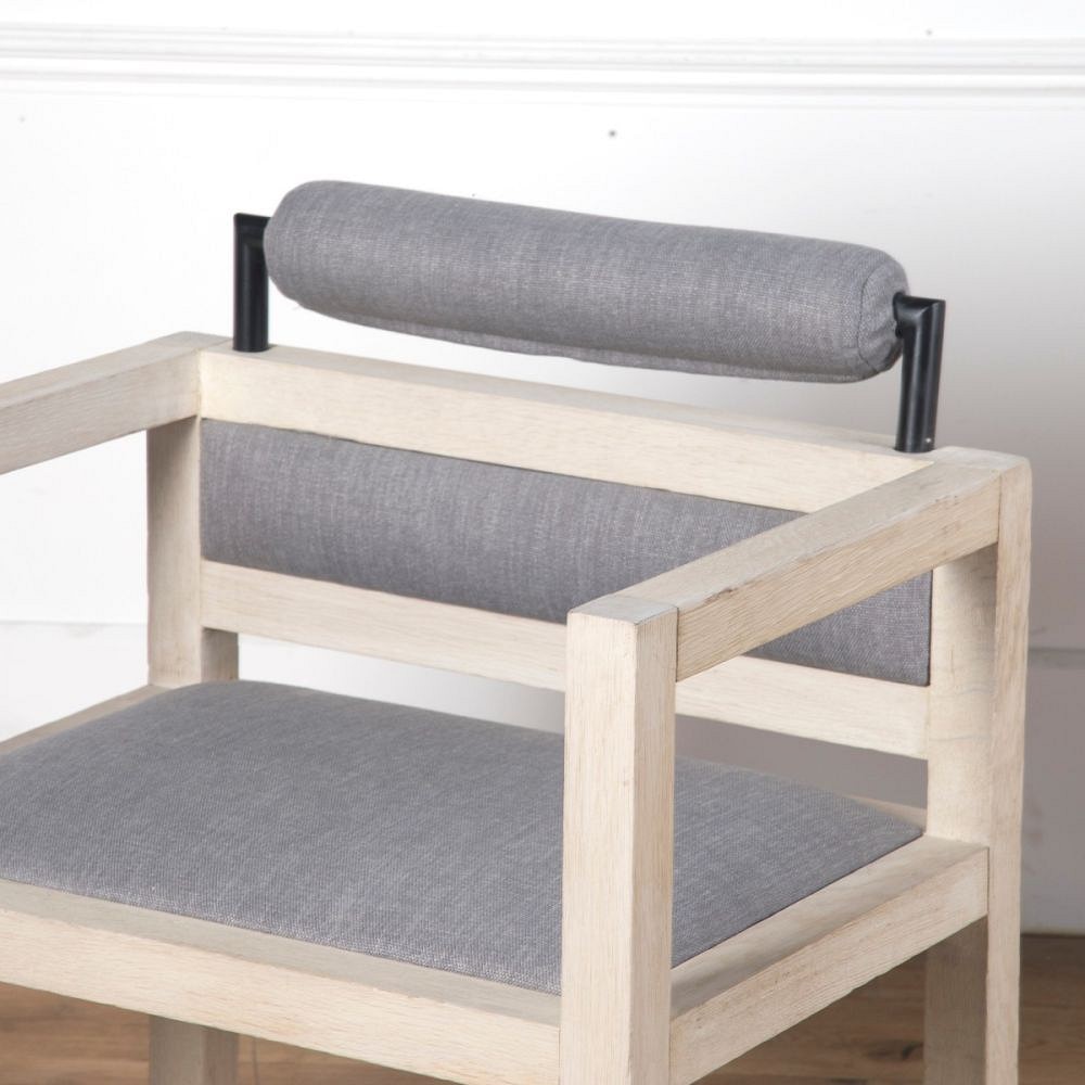 Pair of 1970s Bleached Oak Armchairs CH3610280