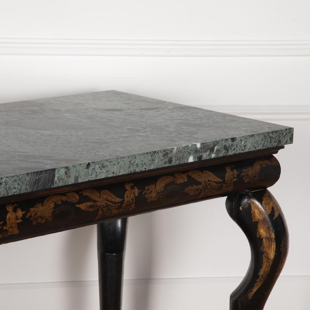 Regency Chinoiserie and Marble Console Table CO0329848