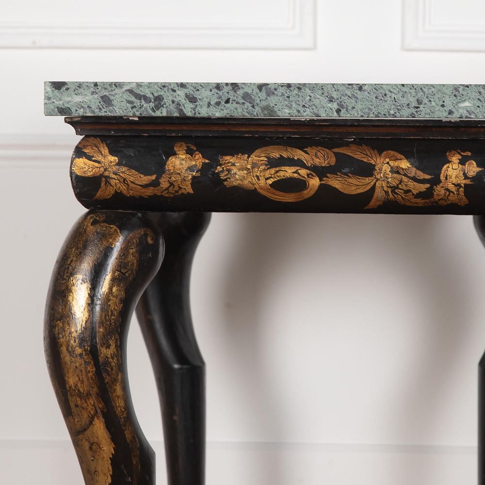 Regency Chinoiserie and Marble Console Table CO0329848
