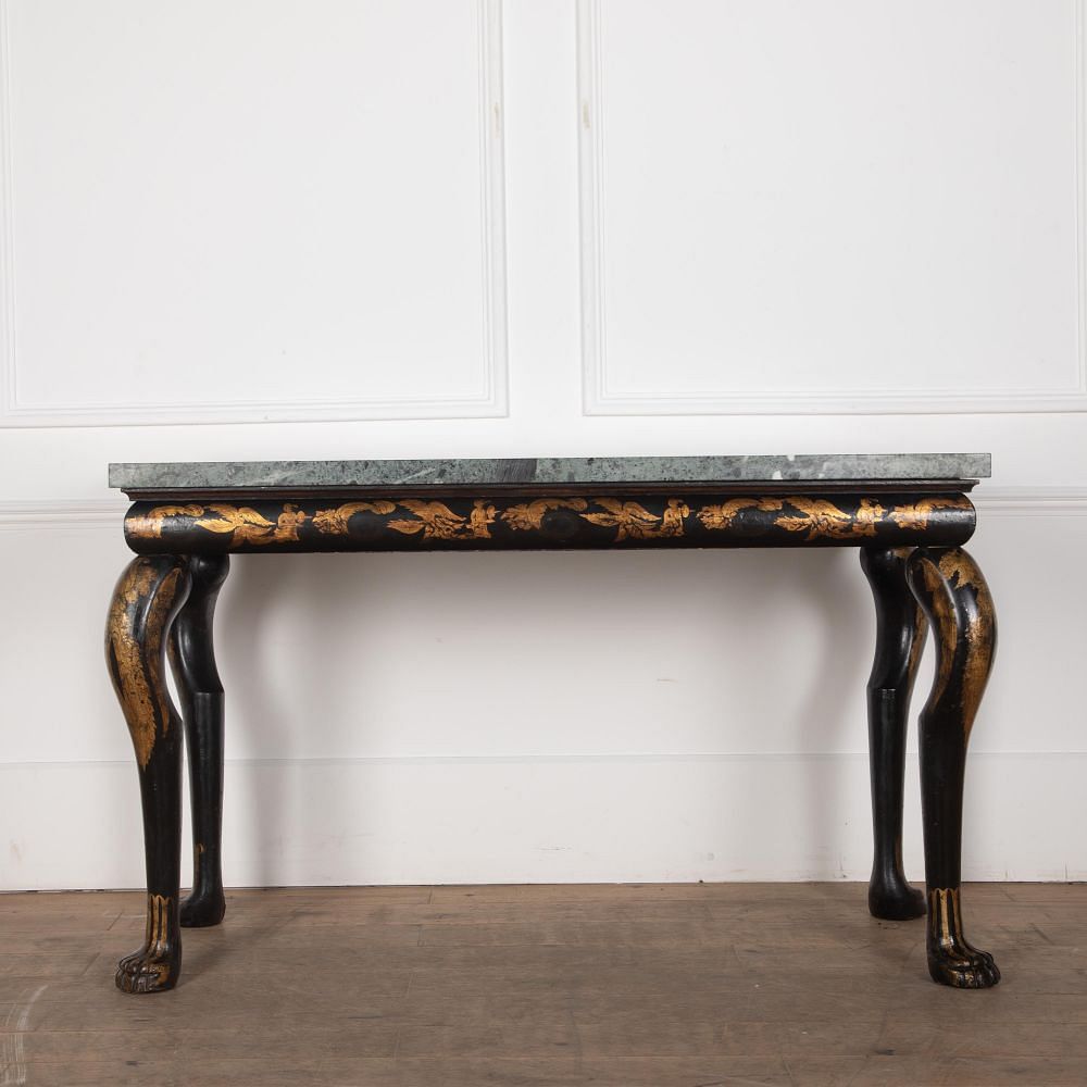 Regency Chinoiserie and Marble Console Table CO0329848
