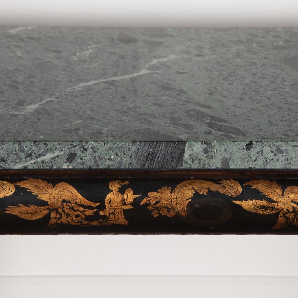 Regency Chinoiserie and Marble Console Table CO0329848