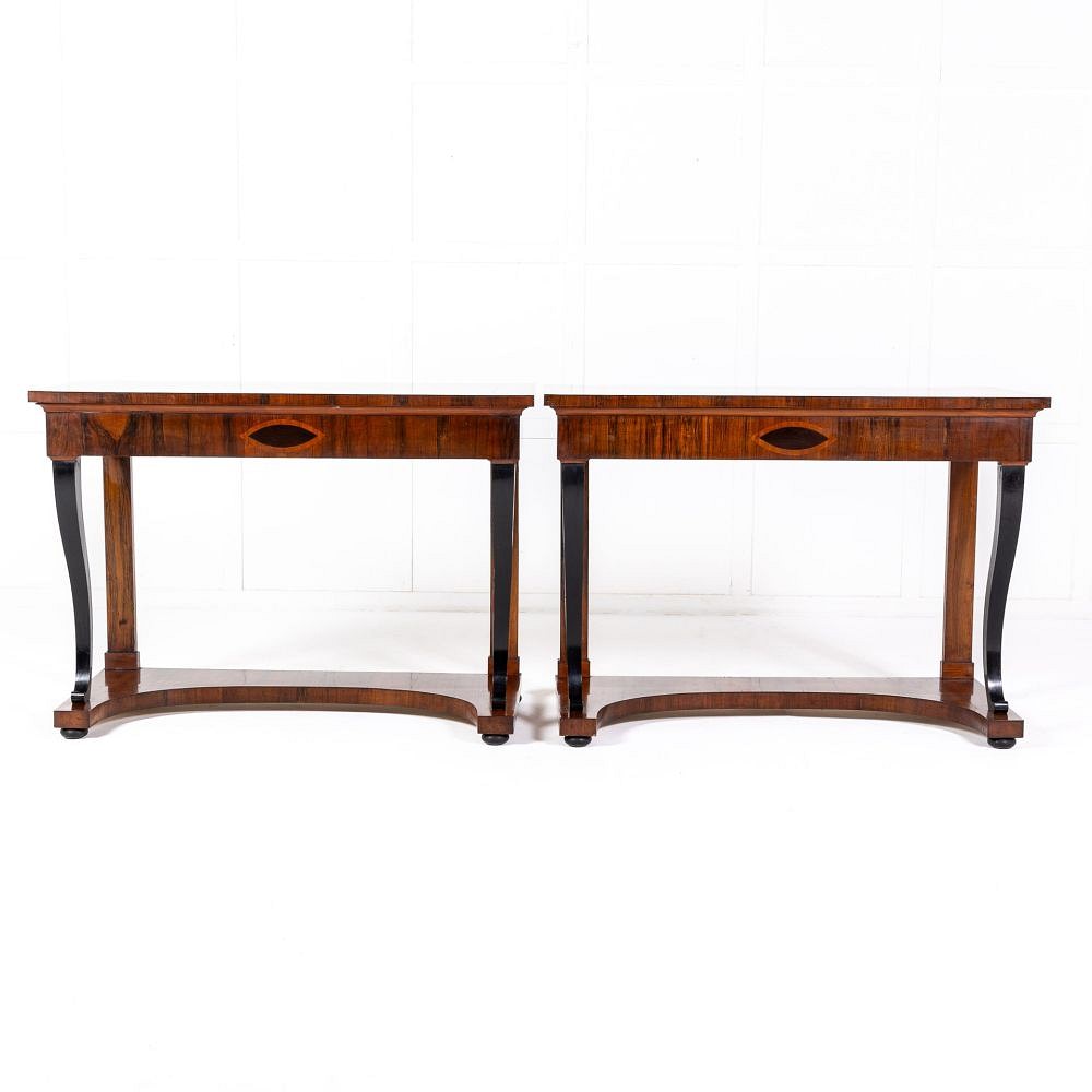 Pair of Early 19th Century Italian Rosewood Console Tables CO0631795