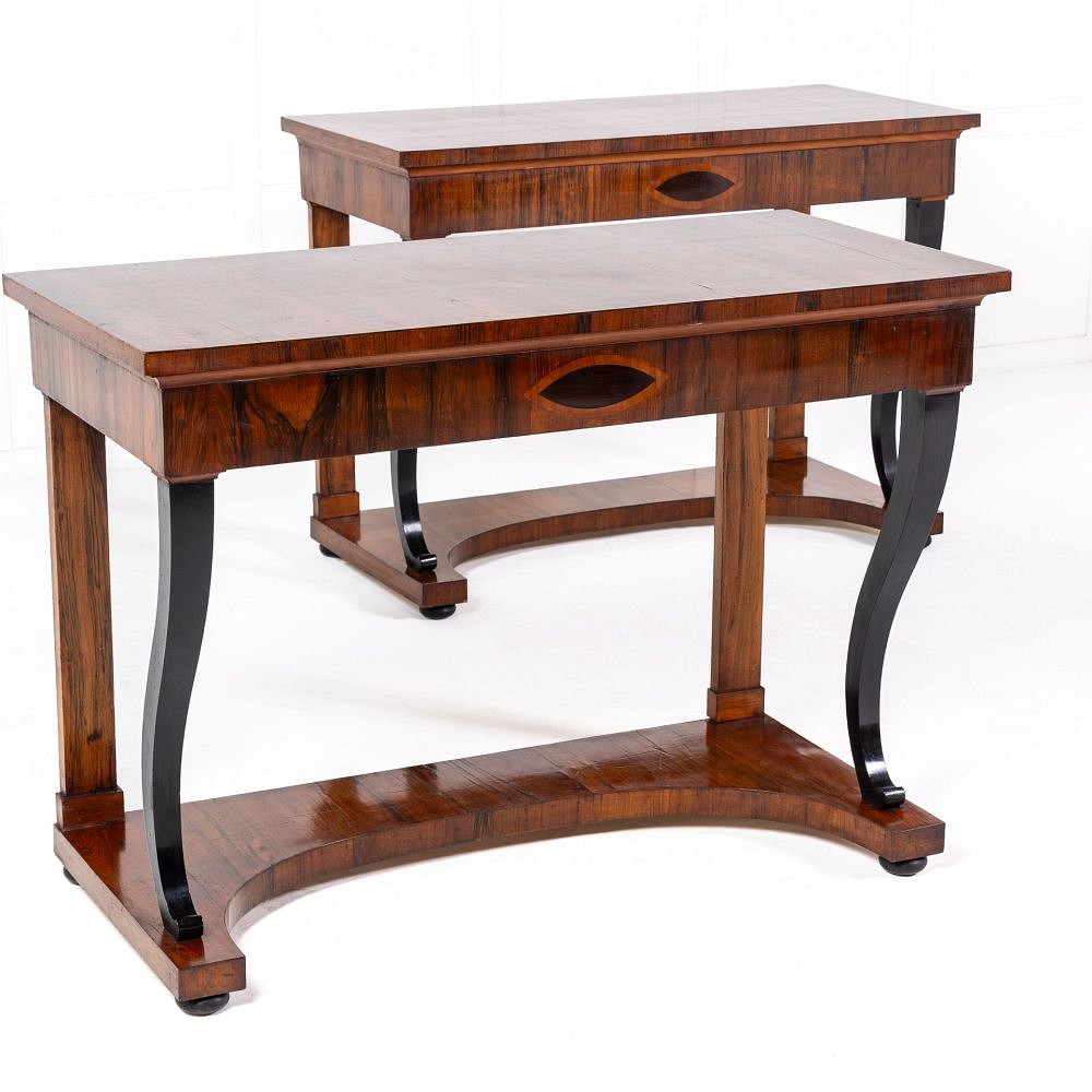 Pair of Early 19th Century Italian Rosewood Console Tables CO0631795