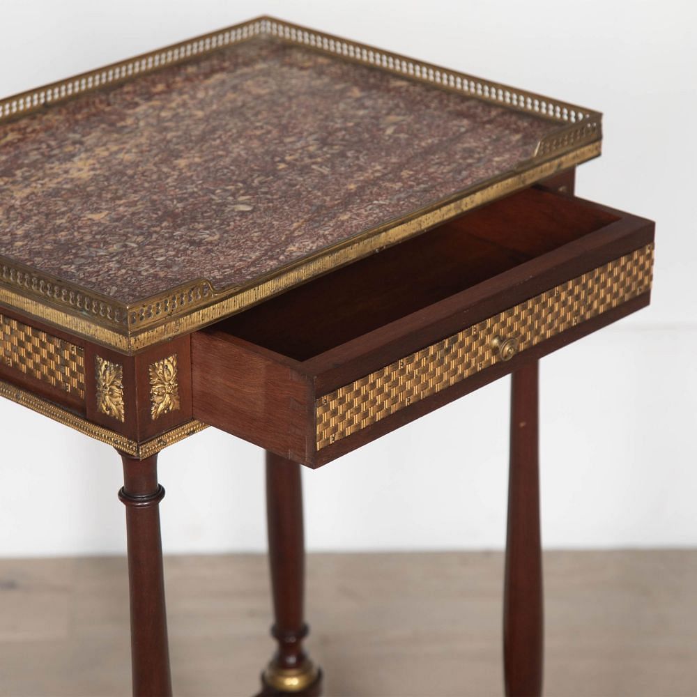 19th Century Mahogany Side Table in the Manner of Weisweiler CO1532452