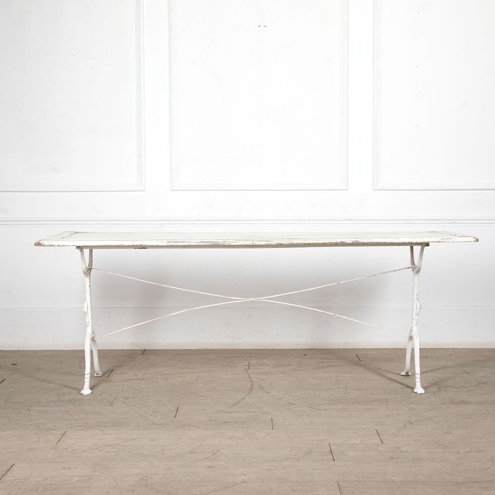Early 20th Century Iron and Painted Wood Console Table CO2826957