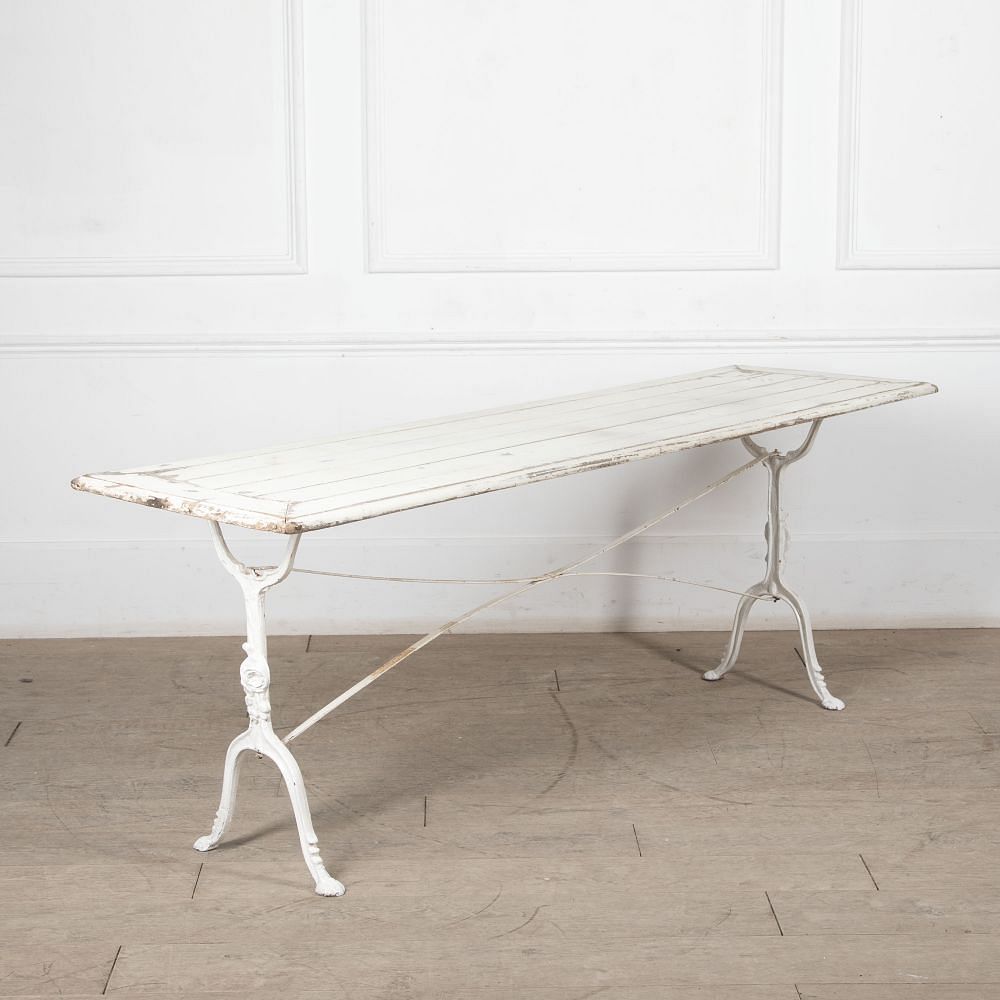 Early 20th Century Iron and Painted Wood Console Table CO2826957