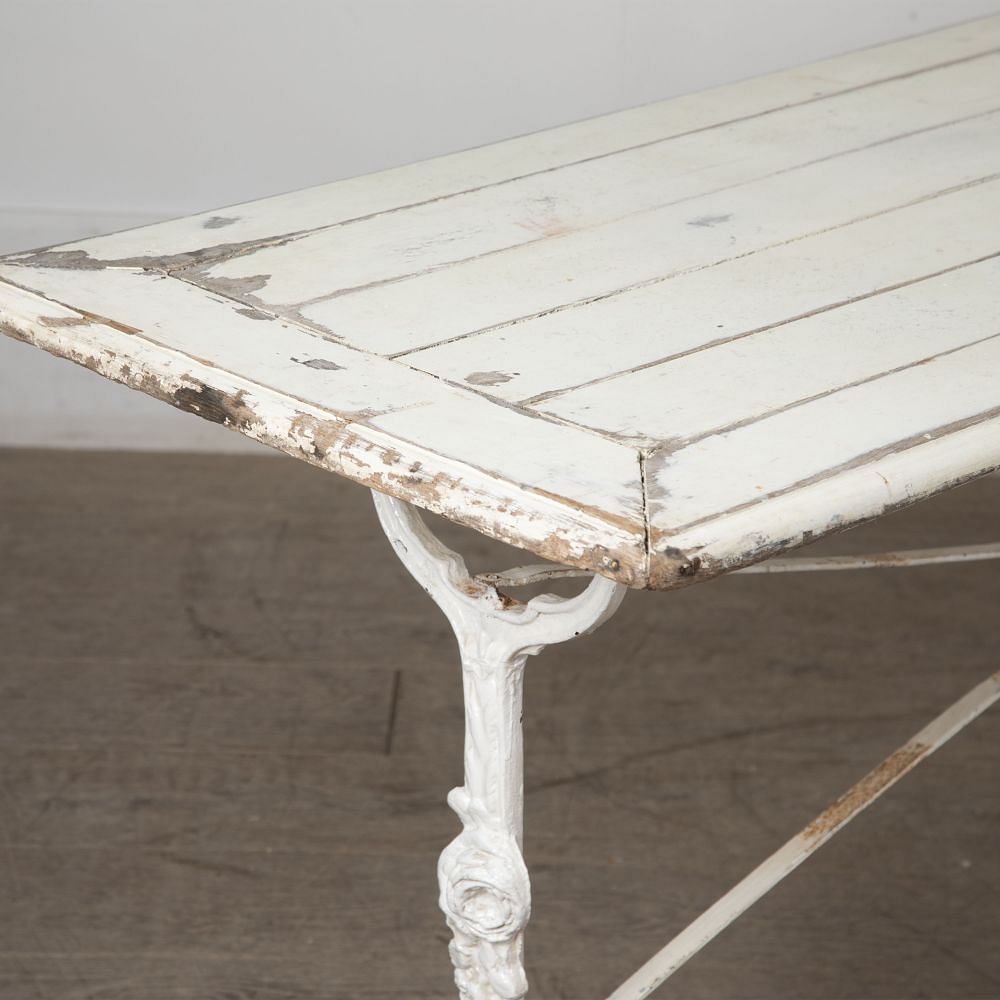 Early 20th Century Iron and Painted Wood Console Table CO2826957