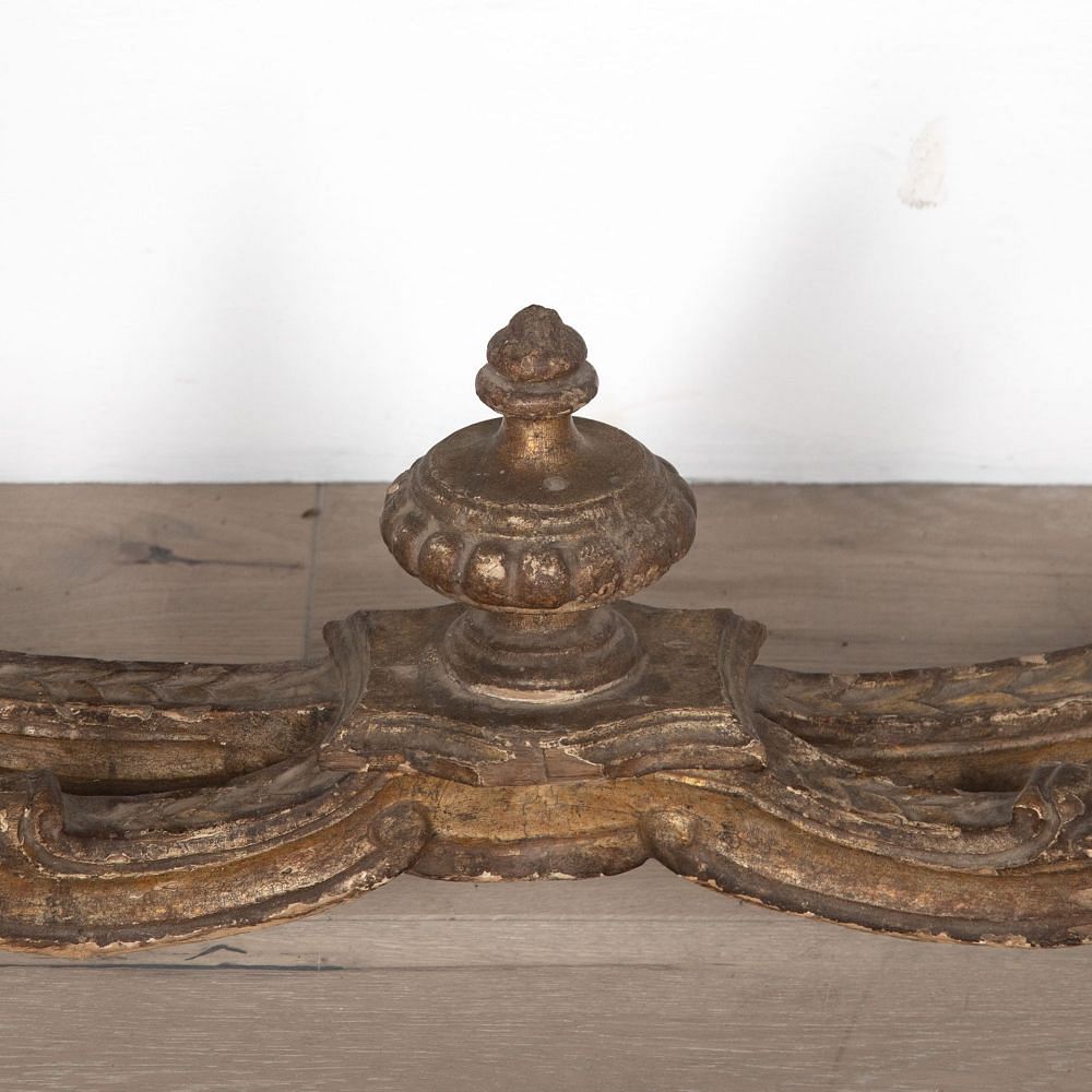 18th Century Italian Console from Lucca with Beautiful Grained Grey Marble Top CO2831854