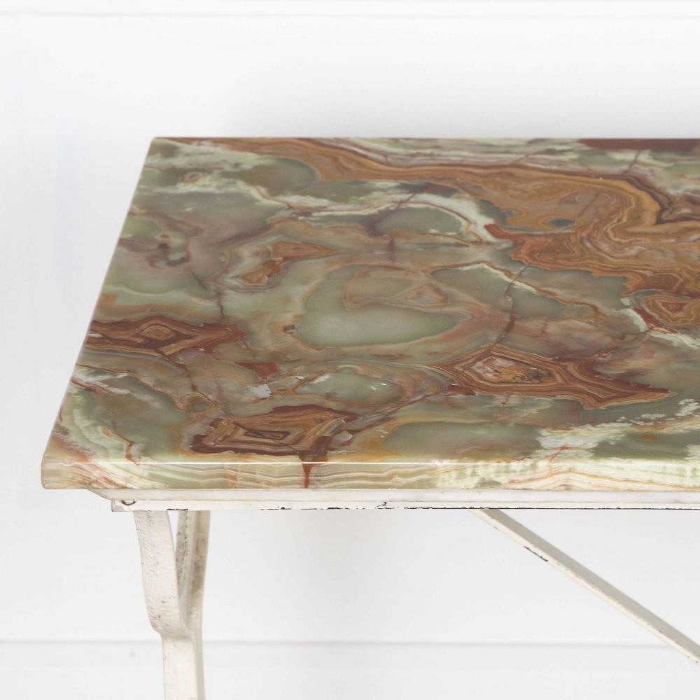 19th Century French Onyx Topped Bistro Table CO2832002