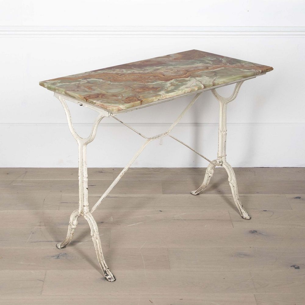 19th Century French Onyx Topped Bistro Table CO2832002