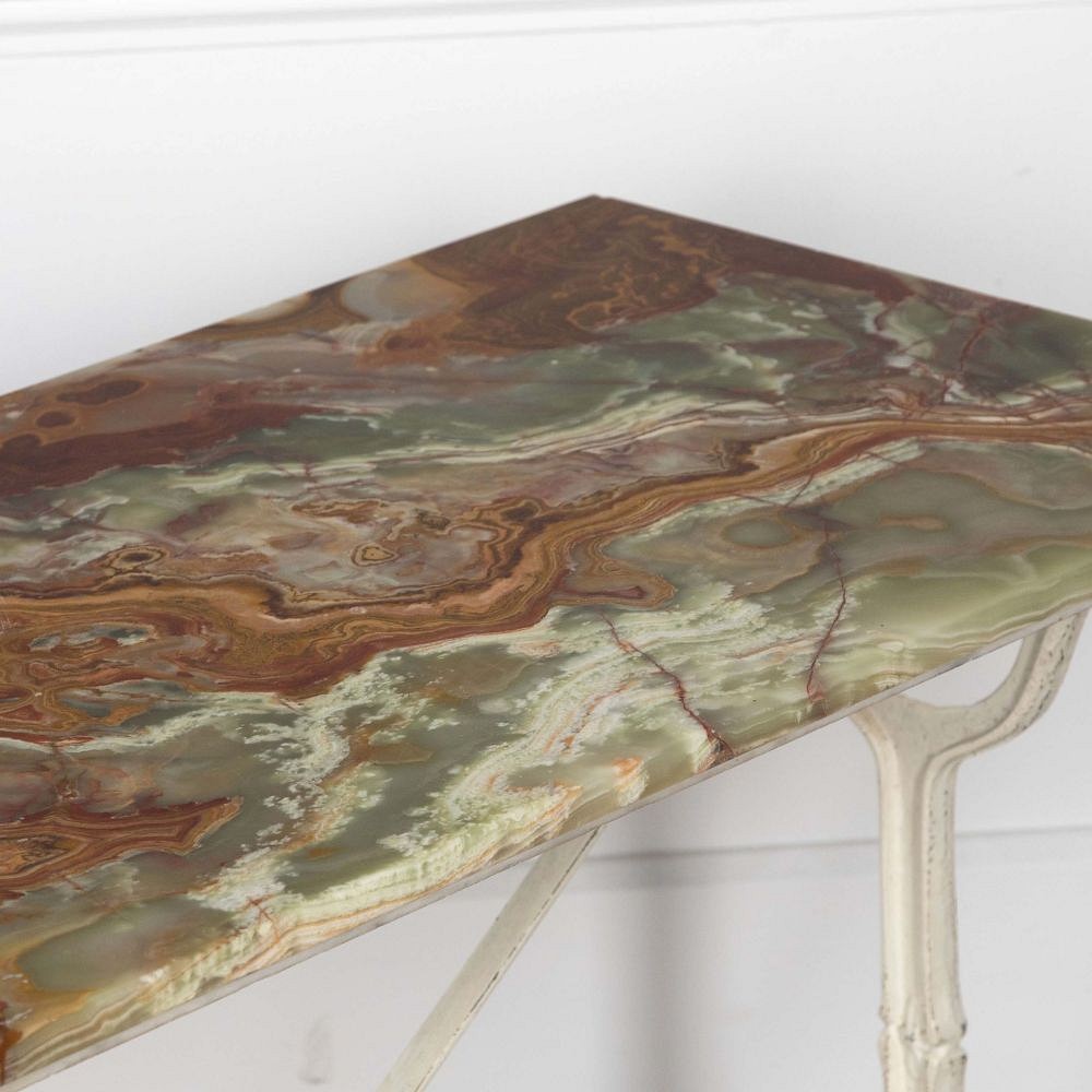 19th Century French Onyx Topped Bistro Table CO2832002