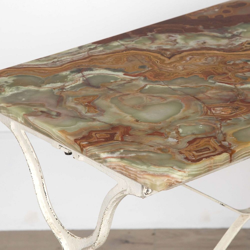 19th Century French Onyx Topped Bistro Table CO2832002