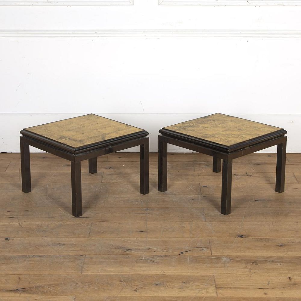 Pair of Mid-Century Smoked Glass Side Tables CO4620529