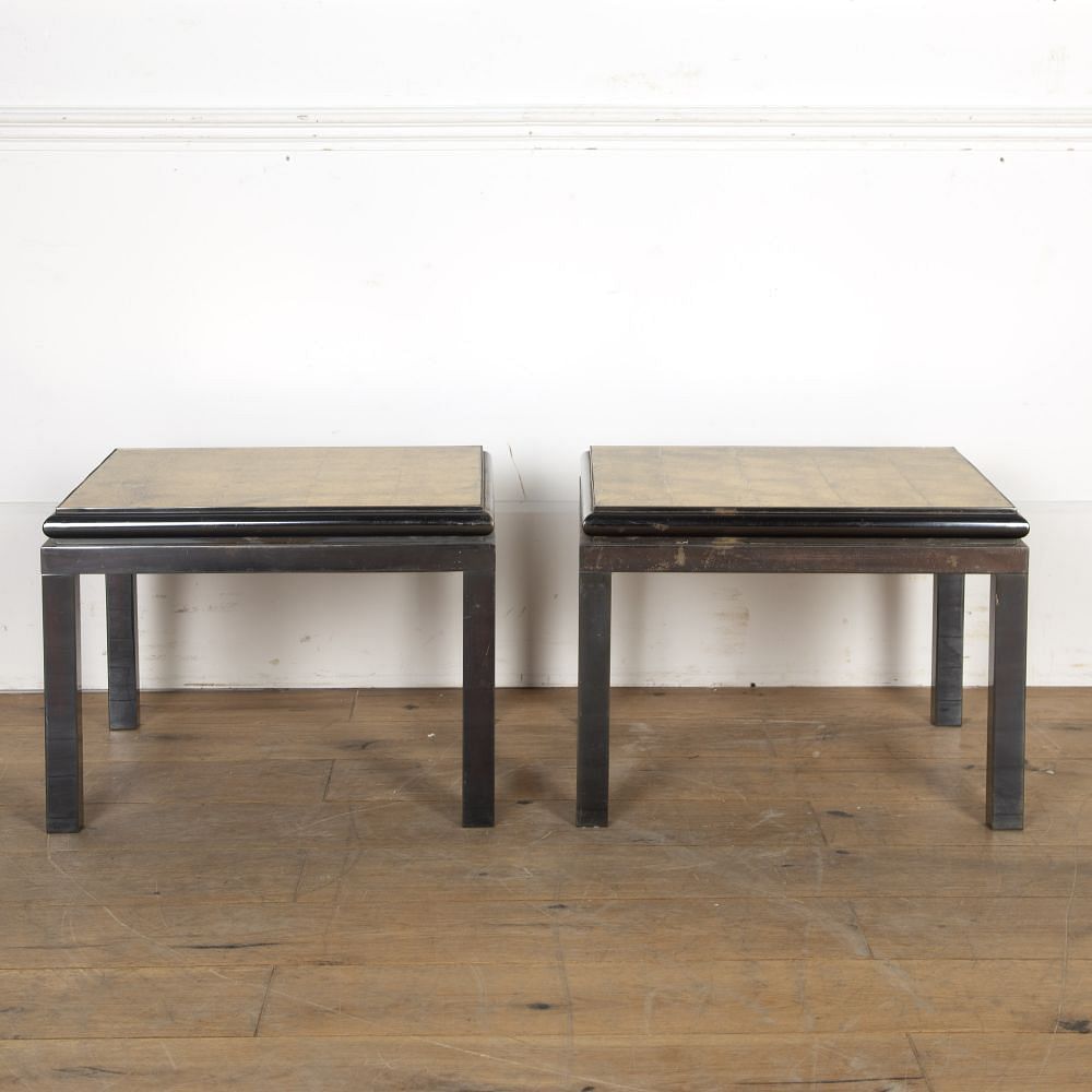 Pair of Mid-Century Smoked Glass Side Tables CO4620529